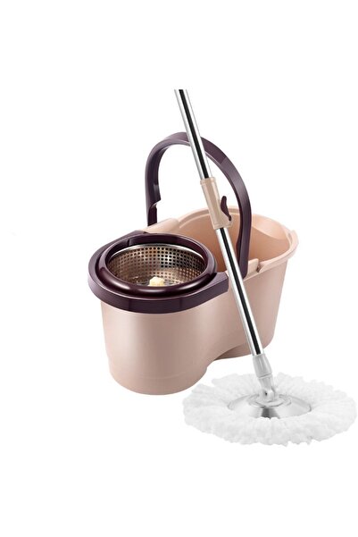 OEM Cleaning set, bucket with spinner, telescopic handle and round mop, metal...