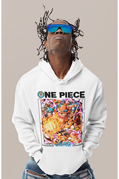 SEVBANO هودي بتصميم مونكي دي لوفي مطبوع للجنسين قصة فضفاضة من شخصيات أنمي ون بيس