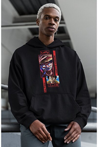 SEVBANO هودي مونكي دي لوفي مطبوع للجنسين قصة فضفاضة من أنمي ون بيس