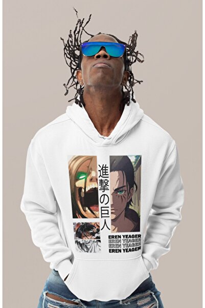 SEVBANO هودي إيرين ييغر أتاك أون تايتن مطبوع للجنسين قصة فضفاضة بشخصيات أنمي