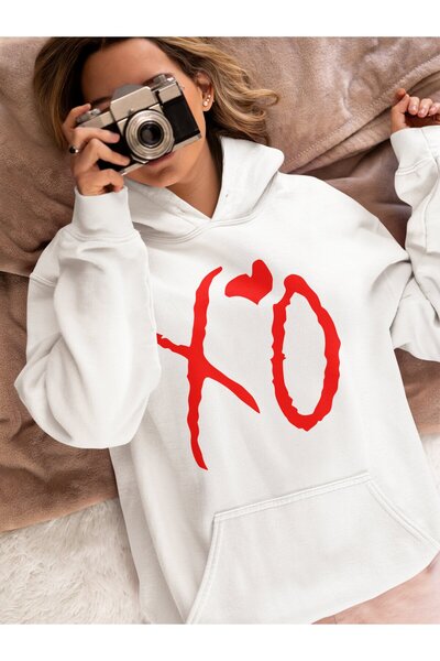 SEVBANO هودي The Weeknd XO Rapper مطبوع للجنسين قصة فضفاضة للمغني