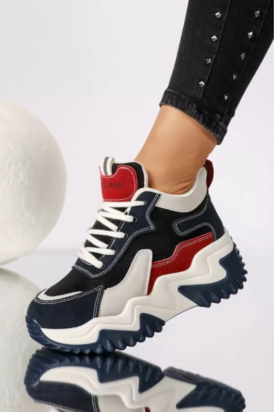 Zaira Women's blue sneakers made of eco-leather Maya #24158 - 38