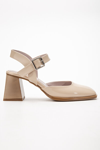 Entella Store Women's Black Patent Leather Square Toe Buckle New Season Block...