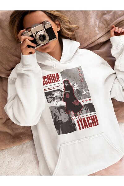 SEVBANO هودي إيتاشي أوتشيها مطبوع للجنسين قصة فضفاضة من أنمي ناروتو