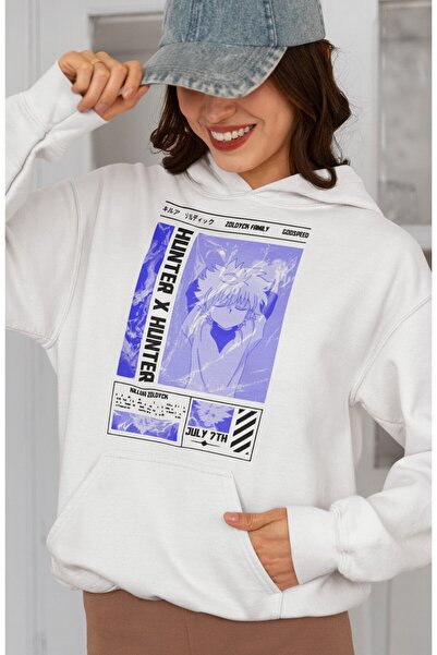 SEVBANO هودي كيلوا زولديك هنتر إكس هنتر مطبوع للجنسين قصة فضفاضة بشخصية أنمي