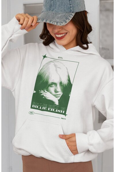 SEVBANO Billie Eilish Printed Unisex Oversize Singer Hoodie