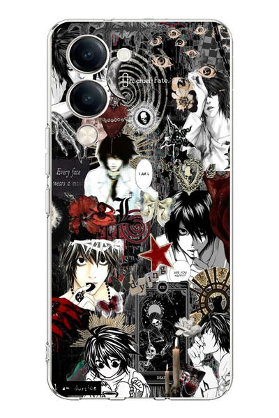 TechTree Vivo Y04 Compatible Death Note Collage Design Printed Silicone Case