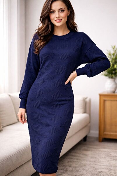 ihaoo LADIES' NAVY BLUE DRESS