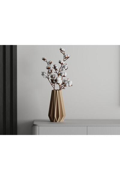 Sani Διακοσμητικό βάζο Sani, Tampa 130 x 130 x 200 mm, Άμμος-Ματ