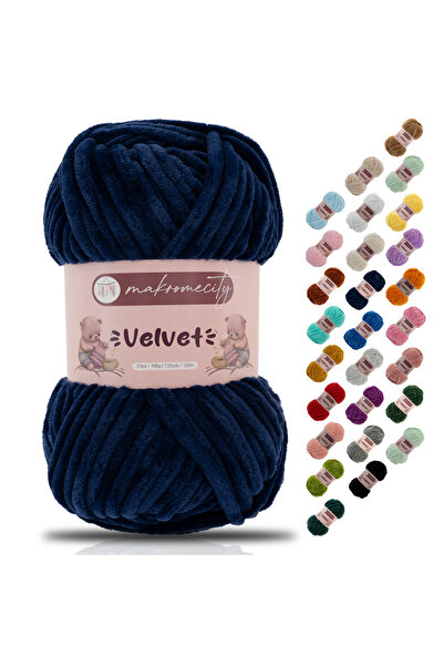 Makromecity Premium Velvet Kadife Ip El Örgü Ipi Battaniye Ipi Kazak Ipi Bebe...