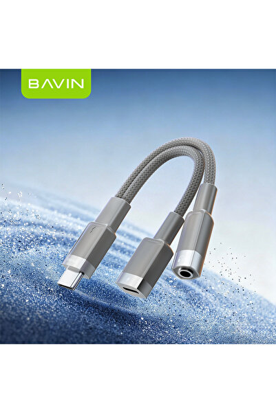 Bavin Mobile Phone Music Charging 2 In 1 AUX65 USB C Male To 3.5mm Female Aud...