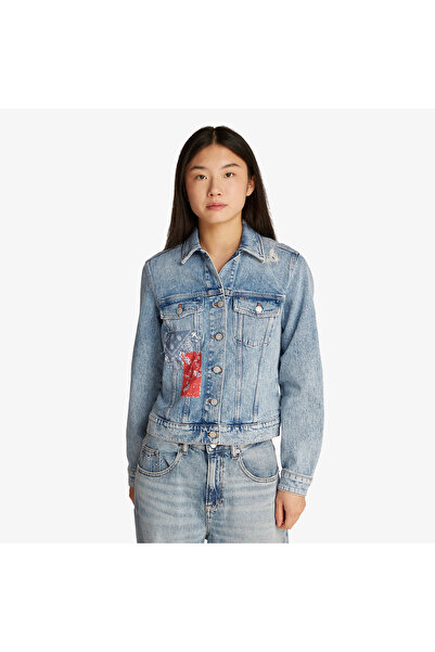Tommy Hilfiger Tommy Jeans Classic Trucker Kadın Denim Mavi Ceket