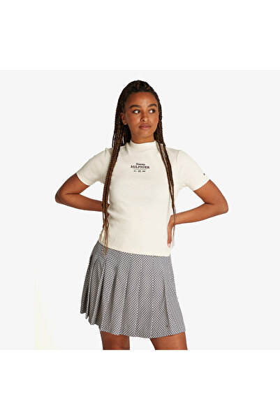 Tommy Hilfiger Reg Script Kadın Beyaz Sweatshirt