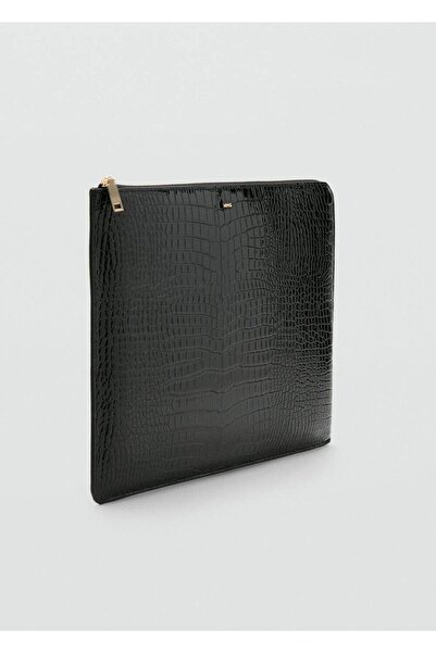 MANGO Woman Timsah derisi görünümlü dizüstü bilgisayar kılıfı