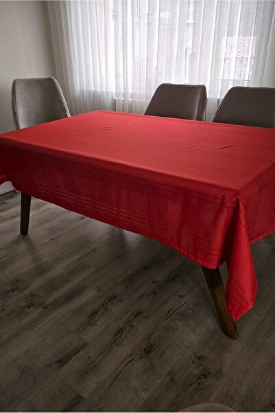 DOLUNAY HOME TEKSTİL مفرش طاولة كولبر بتفاصيل خطية بدون خياطة