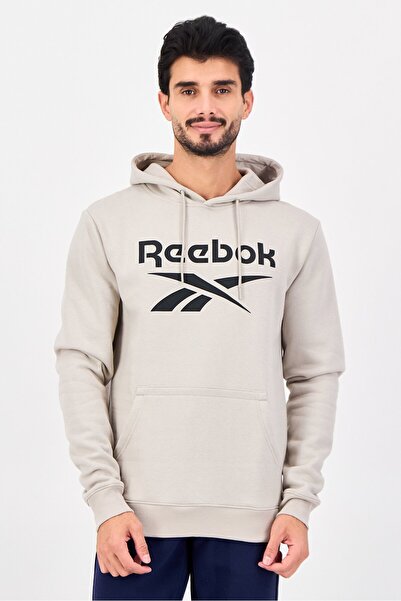 Reebok Men Sportswear Fit Long Sleeve Outdoor Hoodie, Mineral Grey