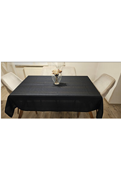 DOLUNAY HOME TEKSTİL Colber Stripe Detailed Worry-Free Tablecloth