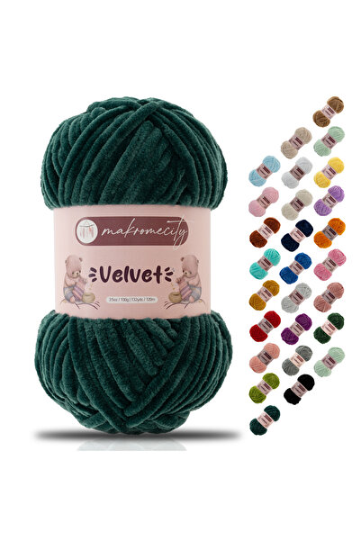 Makromecity Premium Velvet Kadife Ip El Örgü Ipi Battaniye Ipi Kazak Ipi Bebe...