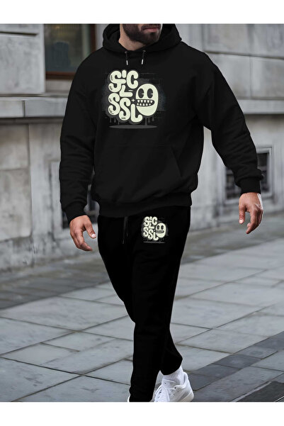 GHZAL Home Collection Unisex Custom Printed Hooded Tracksuit Set -Oversized T...