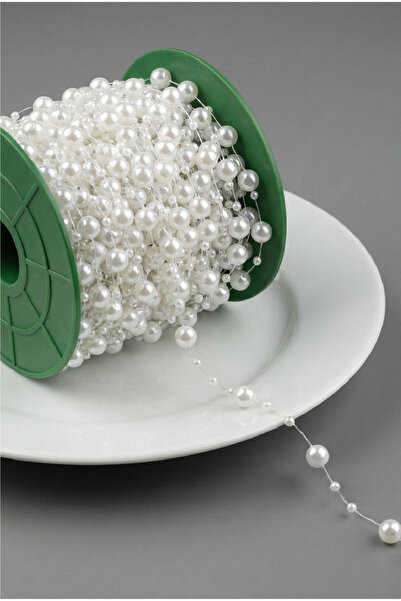 Massaltay Misina İnci Krem Renk 8 Metre – Takı Yapımı, Boncuk Dizme ve El İşi...