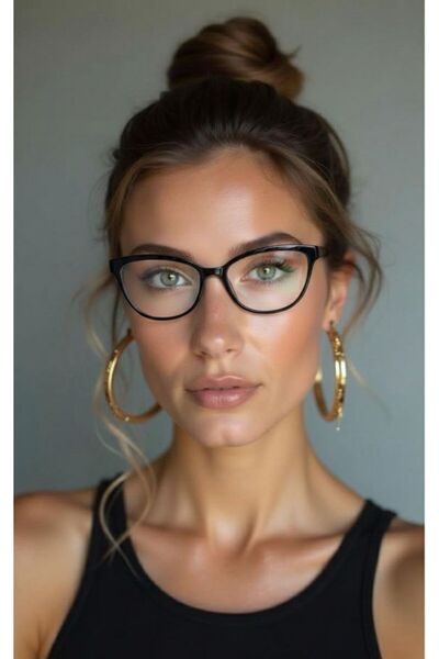 Hills Sunglasses Chic Black Blue Light Protection Cat Eye Glasses Are Optical...