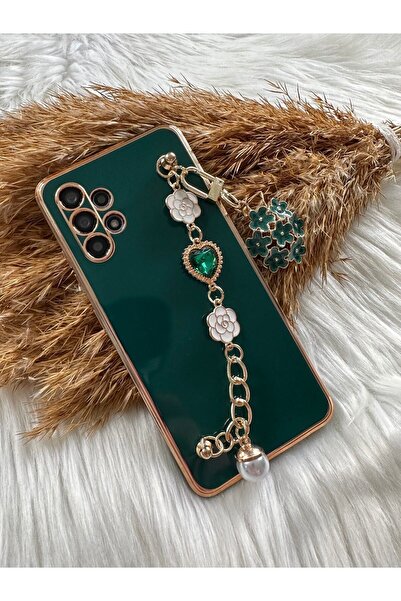 Aksesuarda Moda حافظة متوافقة مع هاتف سامسونج جالاكسي A73 مزينة بالأحجار الكر...