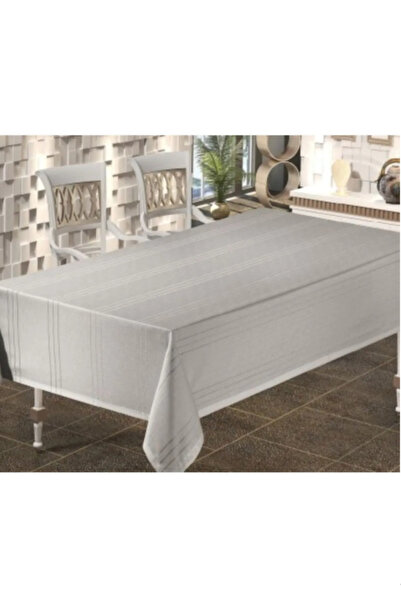 DOLUNAY HOME TEKSTİL Colber Stripe Detailed Worry-Free Tablecloth
