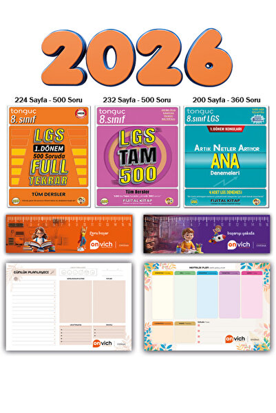 Tonguç Yayınları 8. Sınıf Lgs 1. Dönem 500 Soruda Full Tekrar - Lgs Tam 500 -...