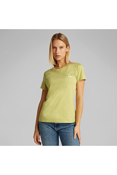 Calvin Klein 2-Pa Monologo Slim Kadın Yeşil T-Shirt