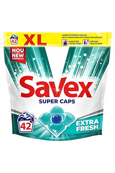SAVEX Set of 2 x Extra Fresh Gel Capsule Detergent, 42 Washes