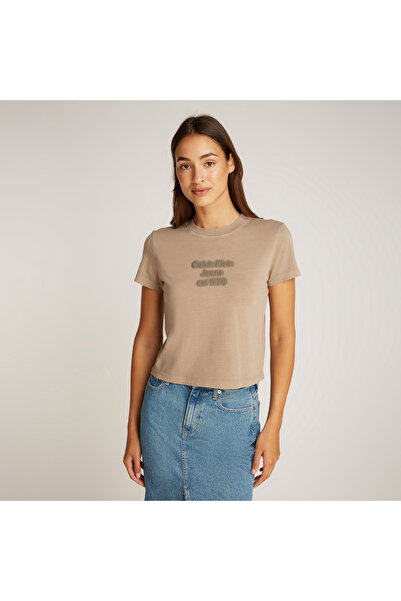 Calvin Klein Women's Gray Short Sleeve T-Shirt
