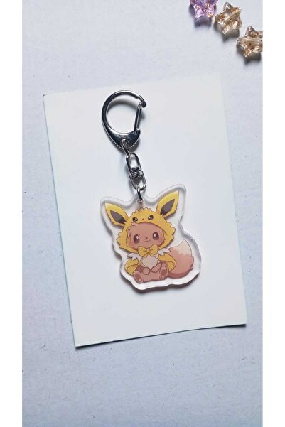 Atölye Moonlit Pokemon Eevee Jolteon Akrilik Anahtarlık
