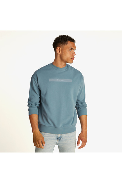 Calvin Klein Erkek Mavi Sweatshirt