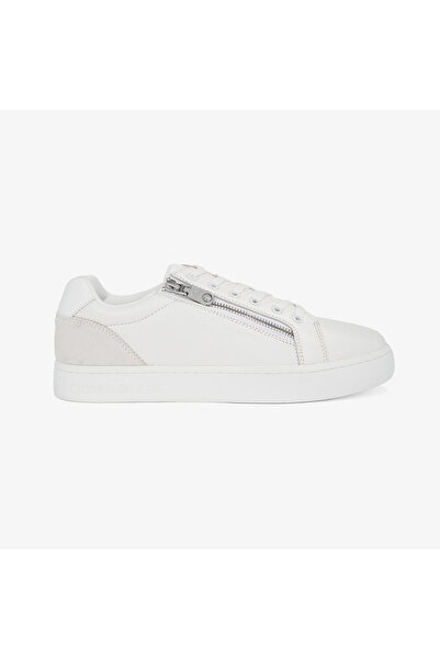 Calvin Klein Classic Cupsole Zip Low Erkek Beyaz Sneaker