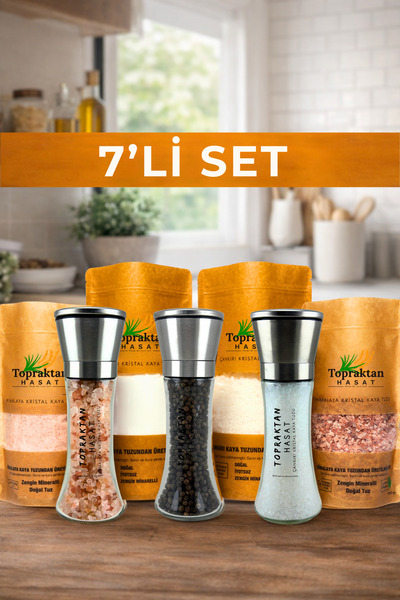 topraktan hasat odağında lezzet gizli 7'Lİ SET- ÇANKIRI VE HİMALAYA KRİSTAL K...
