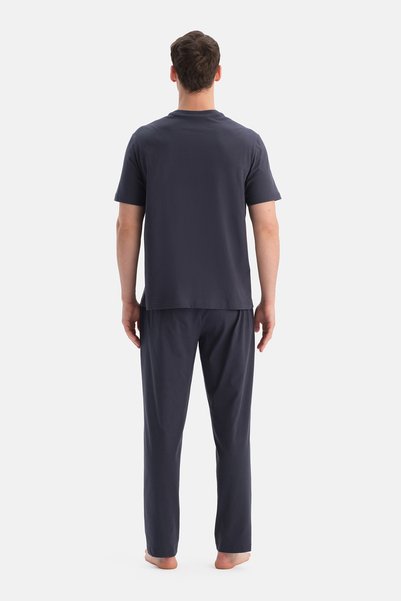 Dagi Set pantaloni și tricou antracit guler rotund
