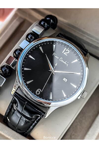 Pierre Cardin Gift for Lover Men's Wristwatch with Calendar in Stylish Box, B...