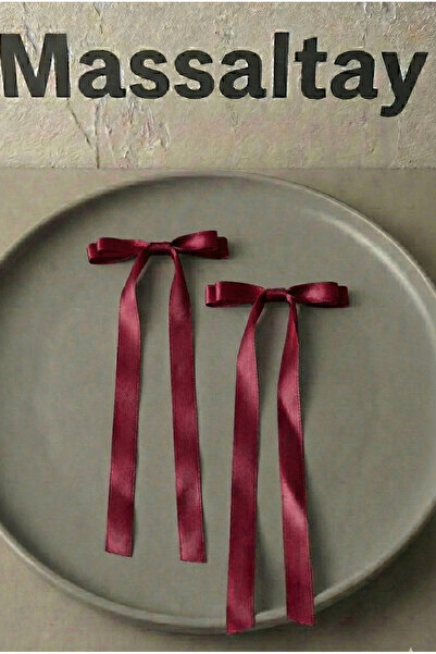 Massaltay مشبك شعر من الساتان مكون من قطعتين من فيوك - أنيق، متين، للاستخدام ...