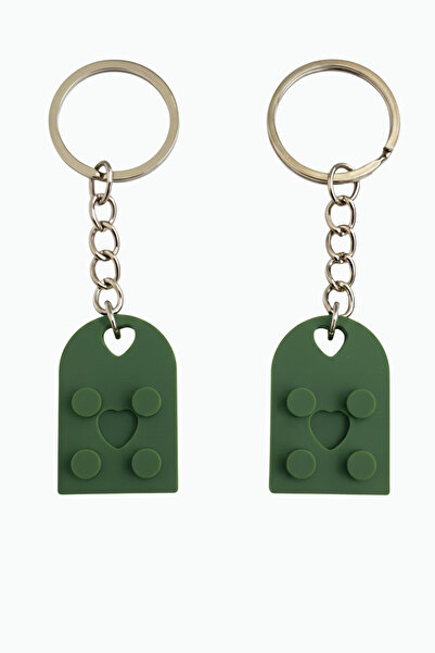 Cosmic Star Lego Heart Figure Lover Couple Design Keychain - Special Gift for...