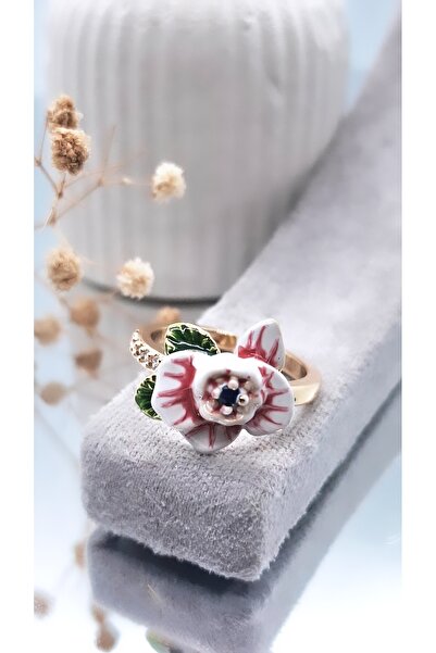 Serenity خاتم مطلي بالذهب مزين بالزهور01