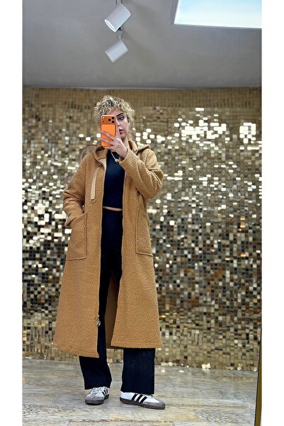 BELİS WEAR AYŞE AKAY KADIN KUZU MODEL YUMUŞAK DOKULU HIRKA MONT