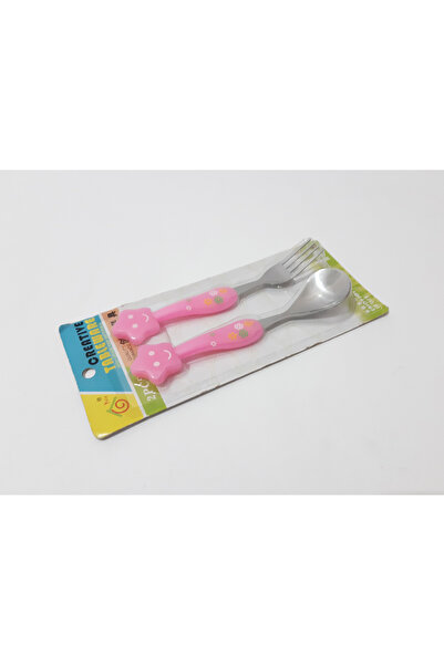 renkli çiçekler 2-Piece Stainless Steel Fork Spoon Set Figured Cutlery Set fo...