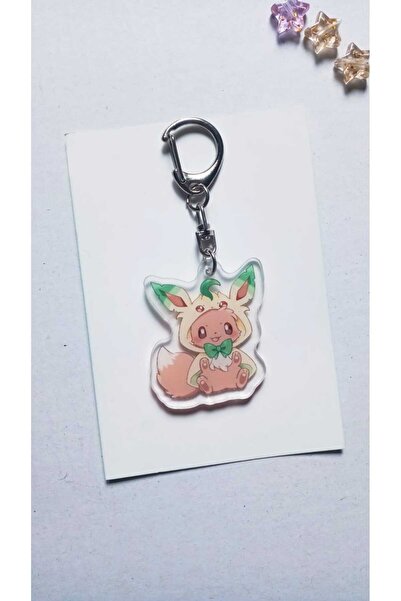 Atölye Moonlit Pokemon Eevee Leafeon Akrilik Anahtarlık