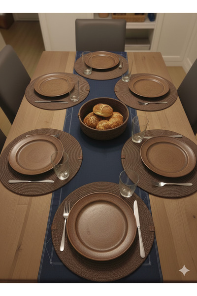 Home 6'lı Hasır Amerikan Servis Takımı