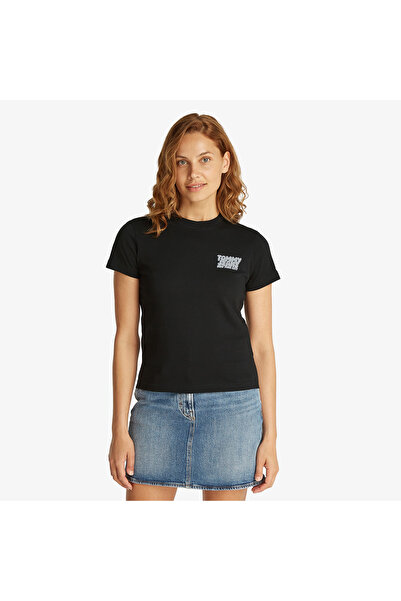 Tommy Hilfiger Tommy Jeans Reg Tj Bubble Kadın Siyah T-Shirt