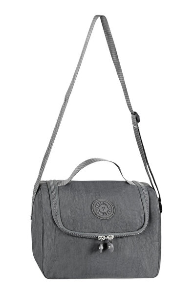 Çanta Trend Crinkle Fabric Thermal Lunch Bag – Heat Insulated, Aluminum Inner...