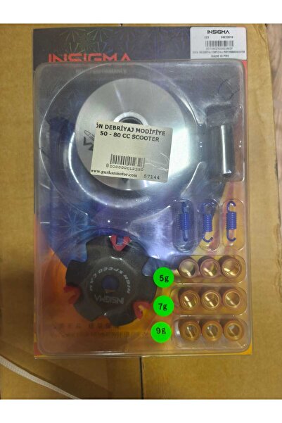 Scooter 50cc 80cc Ve Modifiyeli 100cc Uyumlu Torna İşlemli Ön Varyatör Seti