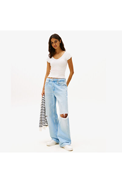 Tommy Hilfiger Mia Relaxed Bi6019 Kadın Mavi Jean