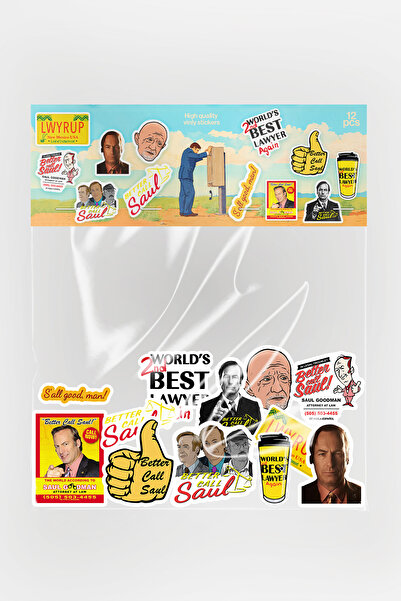 Baprile Better Call Saul Sticker Paketi 12 Parça Kaliteli Su Geçirmez Etiket ...