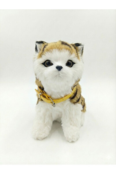 REZZOSS لعبة قطة قطيفة تفاعلية للأطفال، واقعية، تصدر صوت مواء وحركة، حساسة لل...